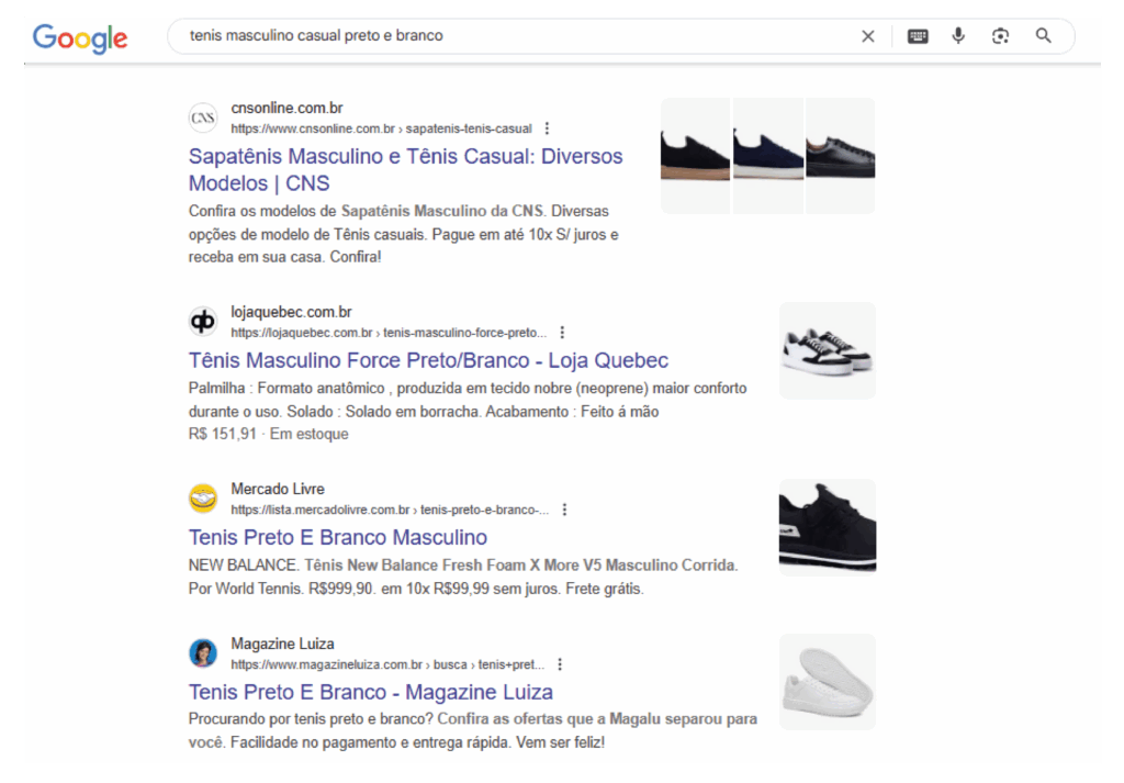 O que é SEO – Search Engine Optimization? » DScomm - Tecnologia e Performance para e-commerce O que é SEO – Search Engine Optimization - exemplo do google.